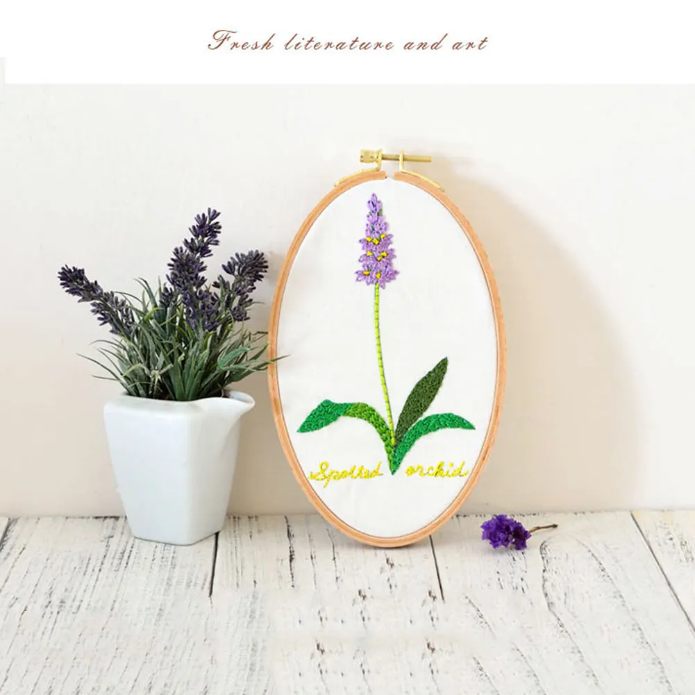 DIY Wooden Cross Stitch Frame Needlework Hoop Ring Hand Embroidery Tool