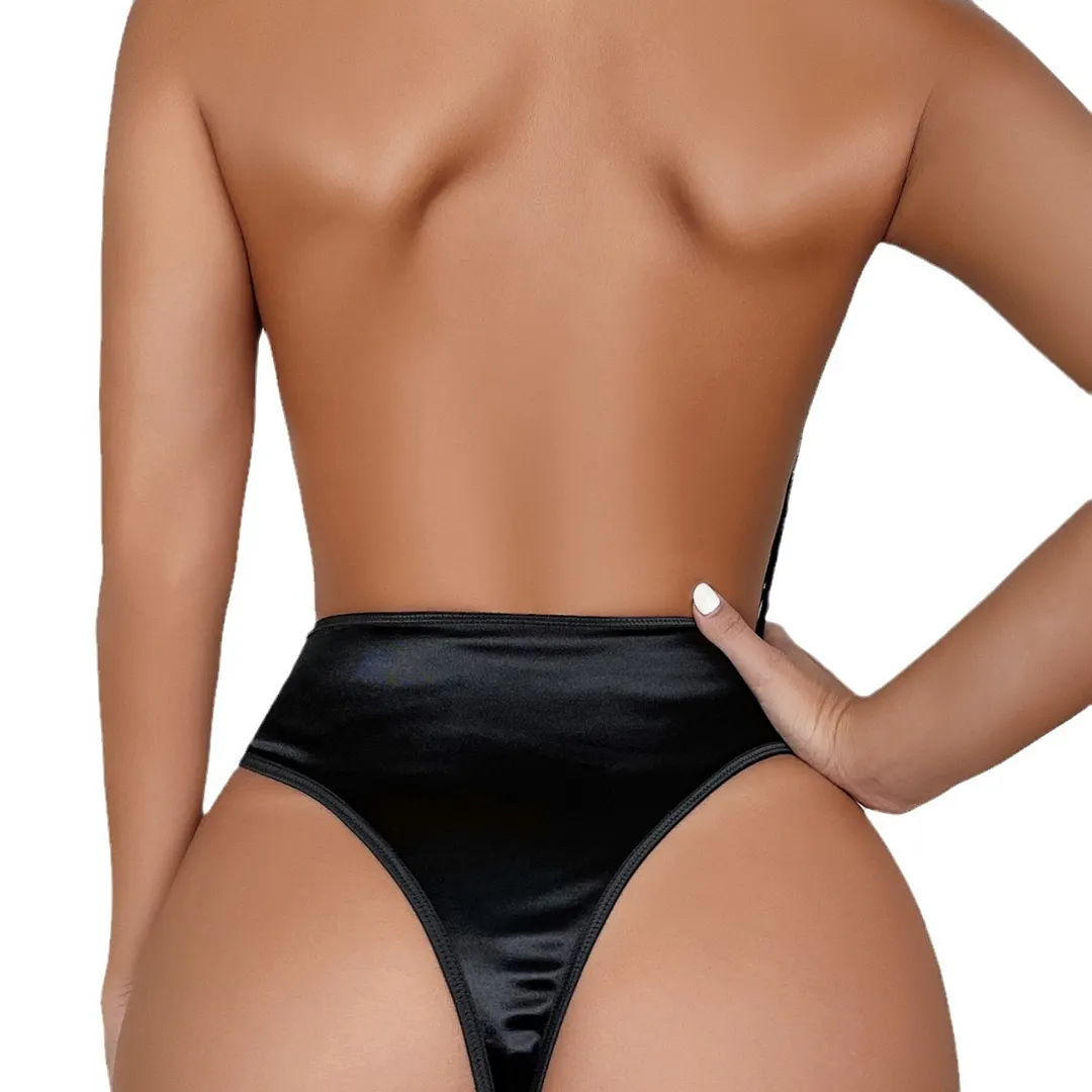 Churchf New Lingerie Lace Sexy Deep V Perspective To Show Back Sex Fun Set