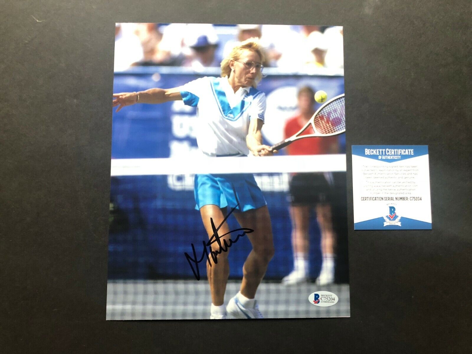 Martina Navratilova Rare! signed autographed tennis 8x10 Photo Poster painting Beckett BAS coa