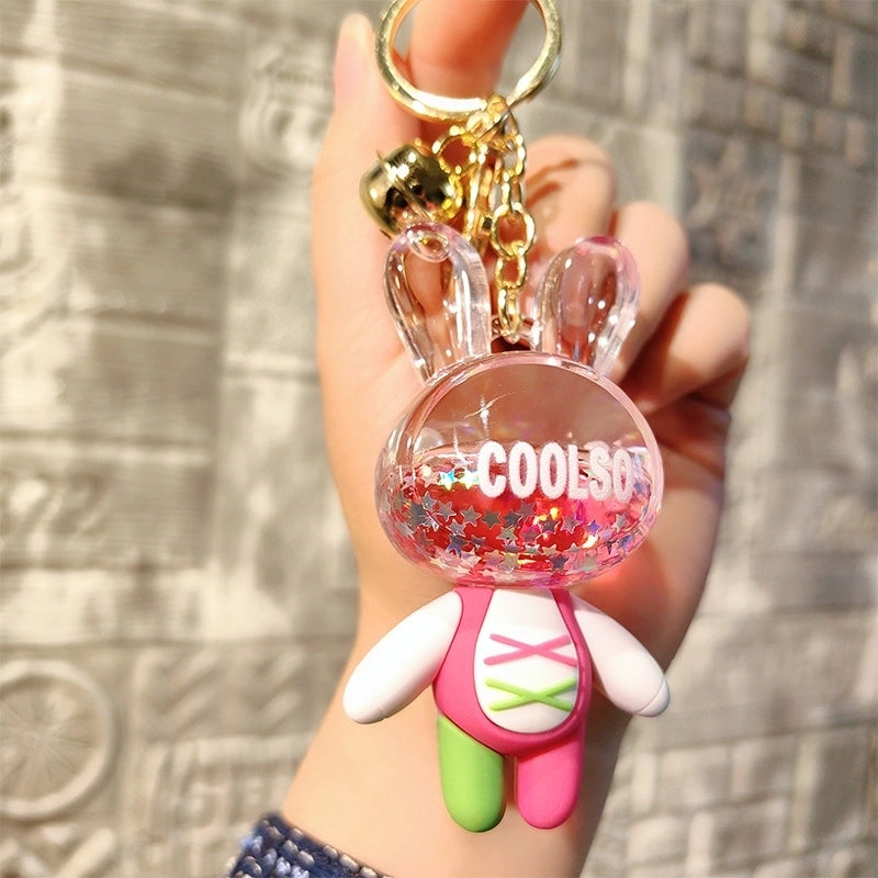 Cute Rabbit Letter Arylic Unisex Keychain