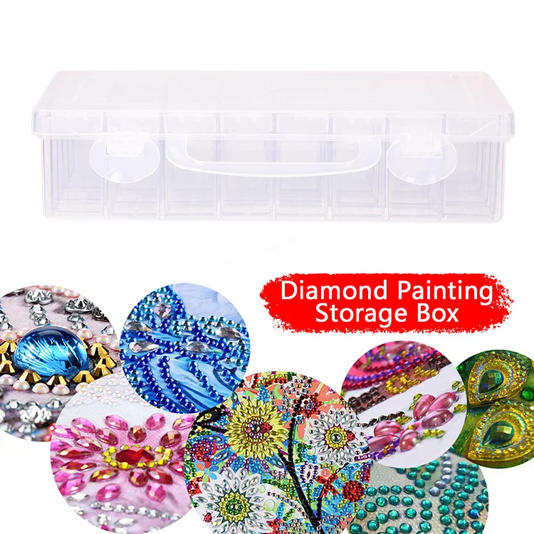 24/60 Grid Diamond Painting Storage Box Round Bottles Drill Beads Art Kit  Tool
