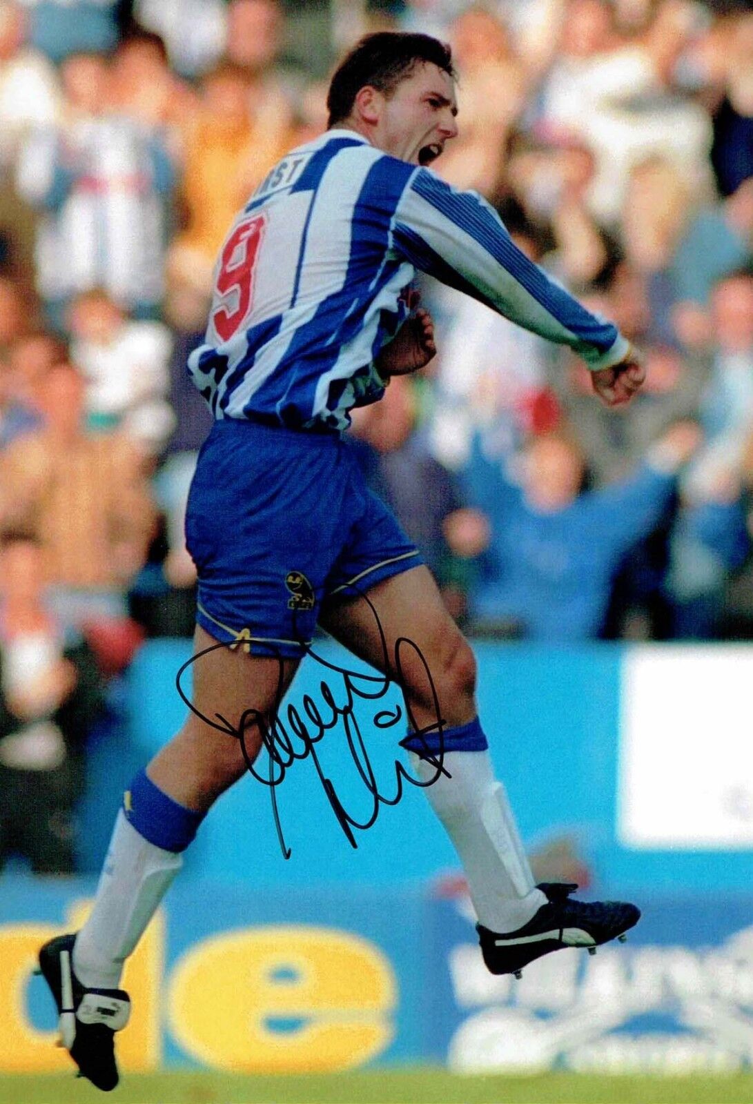 David HIRST Signed Autograph 12x8 Photo Poster painting Sheffield Wednesday AFTAL COA