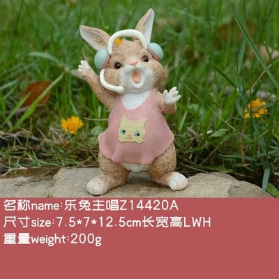 Everyday Collection cute rabbit figurine home decor bunny Fairy Garden Ornament Micro landscape easter decoration gift