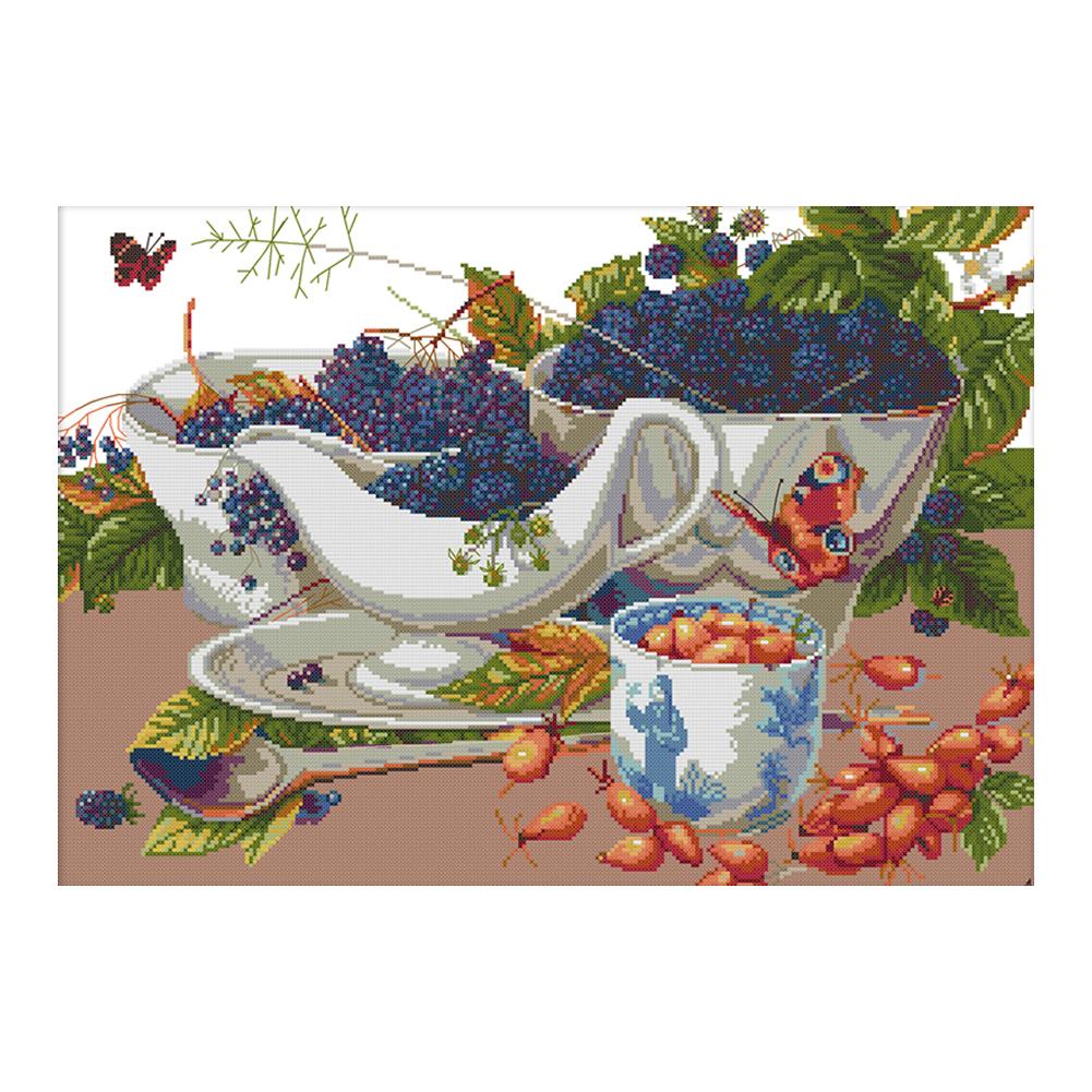 

Wild fruit - 14CT Stamped Cross Stitch - 54*41cm, 501 Original