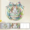 Easter Egg Bunny DIY 2D Flat Acrylic Double Sided Diamond Painting Hanging Pendant