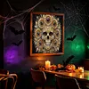 Partial Drill 5D Diamond Painting Kit Skull Abstract 30x30cm(Golden Skull)