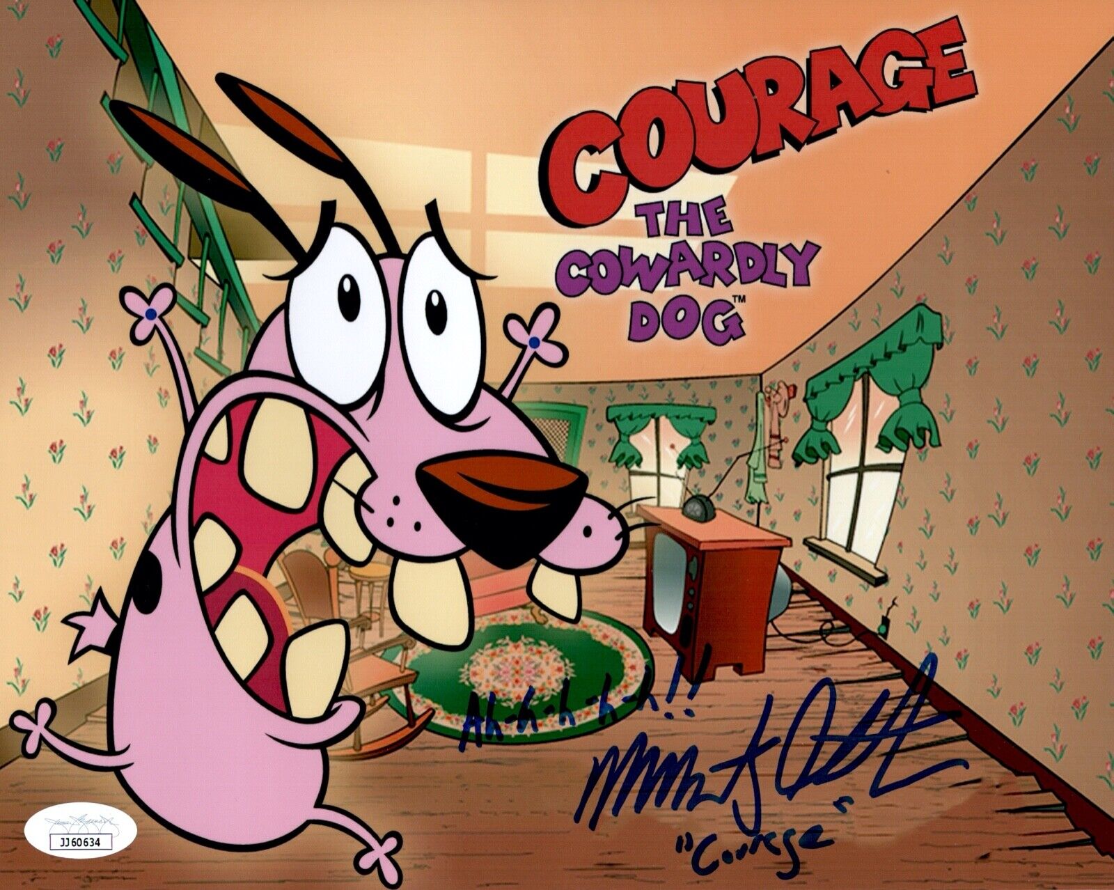 MARTY GRABSTEIN Signed COURAGE COWARDLY DOG 8x10 Photo Poster painting Autograph JSA COA Cert