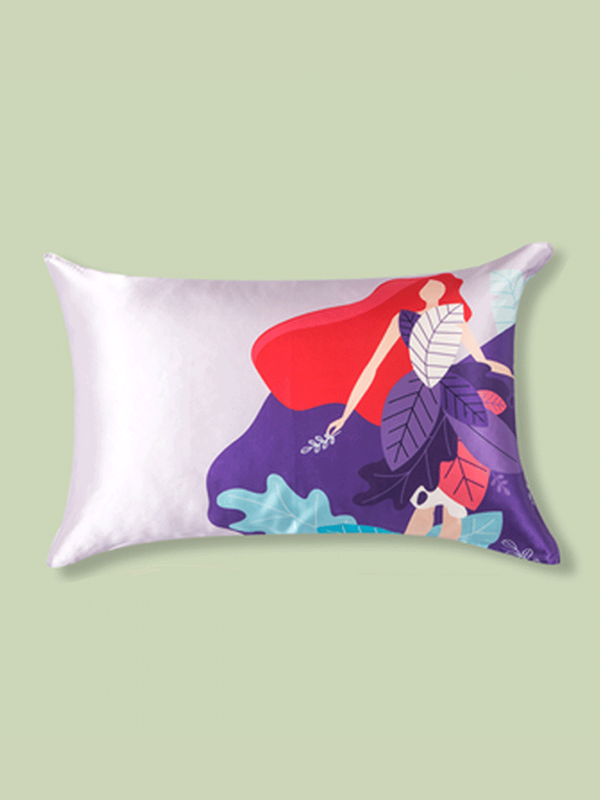 Leaf Fairy Single Side Silk Pillowcase
