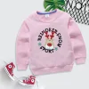 Kid Baby Boy Girl Round Neck Pullover Cartoon Hoodie Top