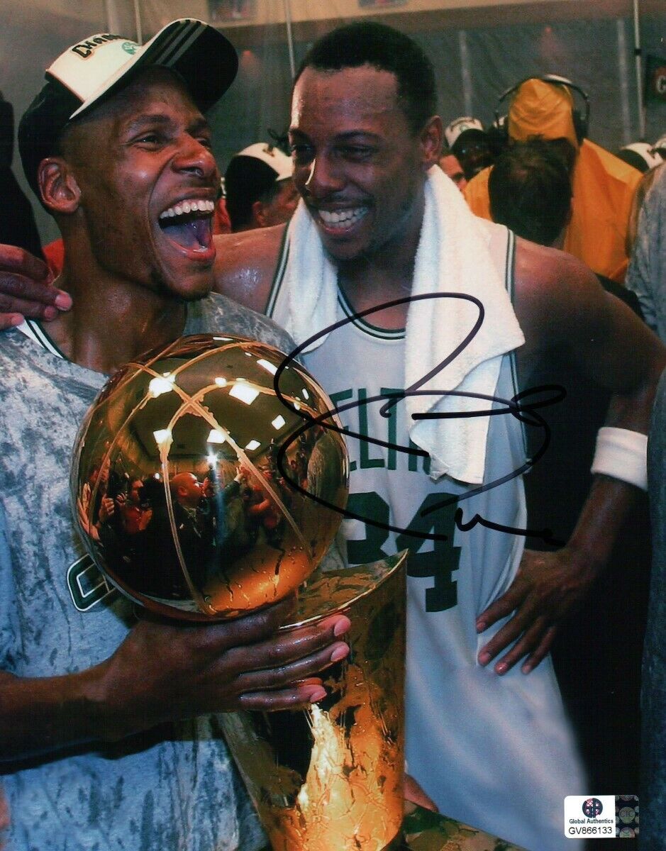 Paul Pierce Signed Autographed 8X10 Photo Poster painting Celtics Locker Room Trophy GA COA