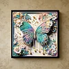 Framed Diamond Painting - Special Shaped - Butterfly Flower (25x25cm)