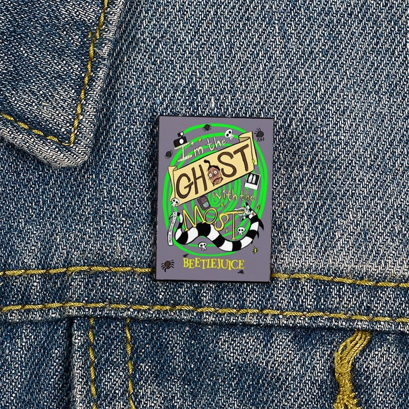Streetwear Pin Letter Ghost Alloy Unisex Brooches