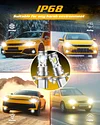 forenner H13 Fog Light Bulbs Upgraded 800% 33000LM Super Bright,1:1 Mini Size Direct Installation 6500K Cool White 9008 Fog Light, 7-Year Long Service Life with Fan, IP68 Waterproof Pack of 2