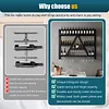 [US Local Warehouse] A-Line Bar Stand Wall Mounted Wine Rack Metal Bottle&Glass Holder Display Shelf