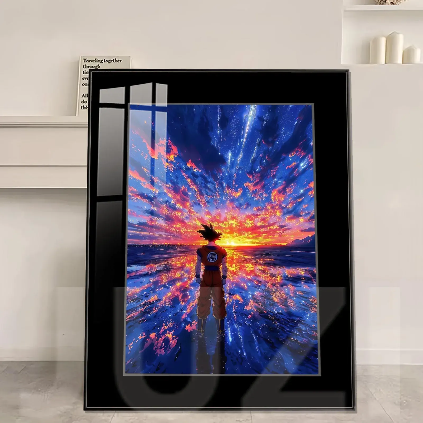Son Goku at the Seaside at Sunset Decorative Painting - Dragon Ball ...
