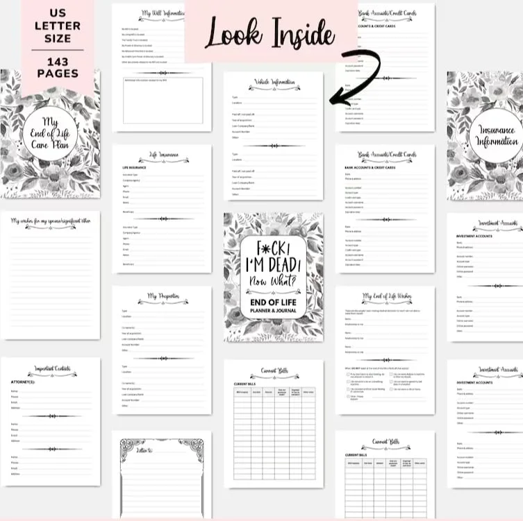 Fuck I'm Dead. End Of Life Planner🔥BUY 2 FREE SHIPPING