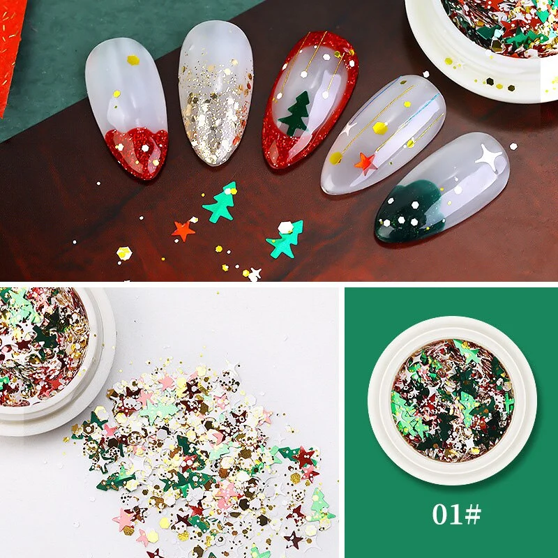Butterfly Design Mixed Ultra-thin Hollow Metal Patch Snowflake DIY Jewelry Nail Art Decoration Metallic Nail Art Sequins Gem-Nail Inspo