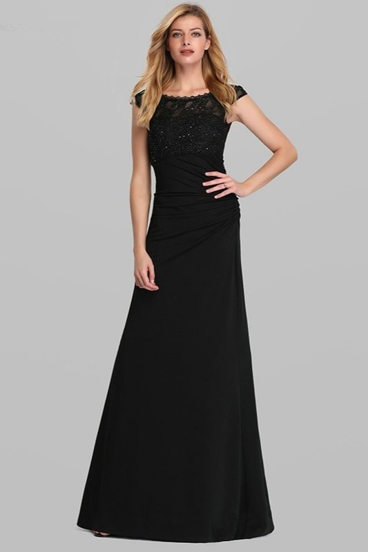 Gorgeous Black Lace Appliques Prom Dress Long Mermaid Evening Party Gowns Online - lulusllly
