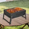 Stainless Steel Portable Folding BBQ Grill Small Smoker Charcoal Grill for Party