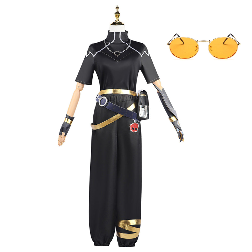 Game League Of Legends LoL Heartsteel Ezreal Black Jumpsuit Cosplay Costume Outfits Halloween Carnival Suit