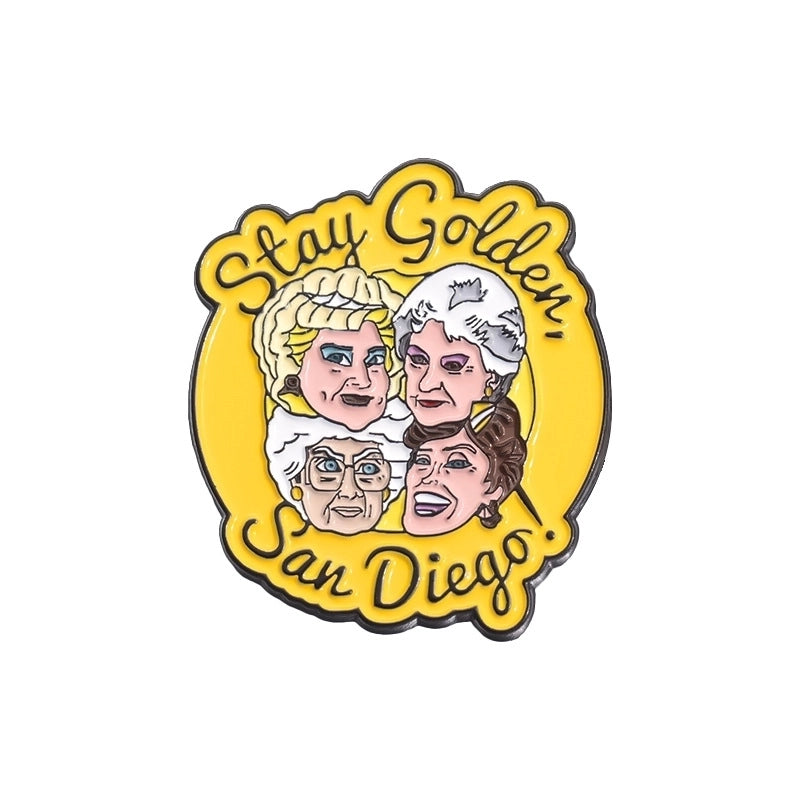 IG Style Cartoon Style Pin Book Letter Heart Shape Alloy Plating Unisex Brooches