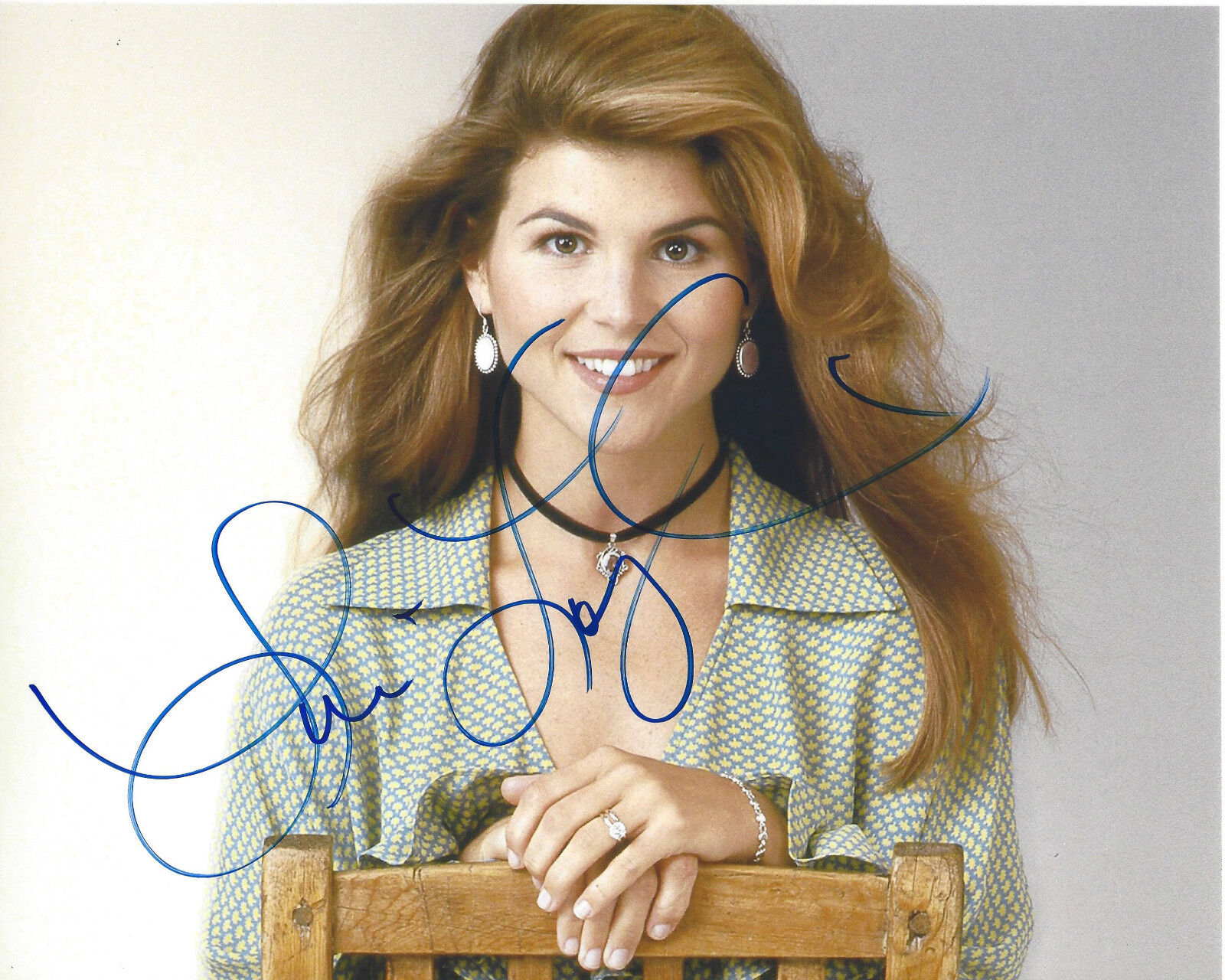 LORI LOUGHLIN SIGNED AUTHENTIC FULL HOUSE REBECCA 8X10 Photo Poster painting E w/COA ACTRESS