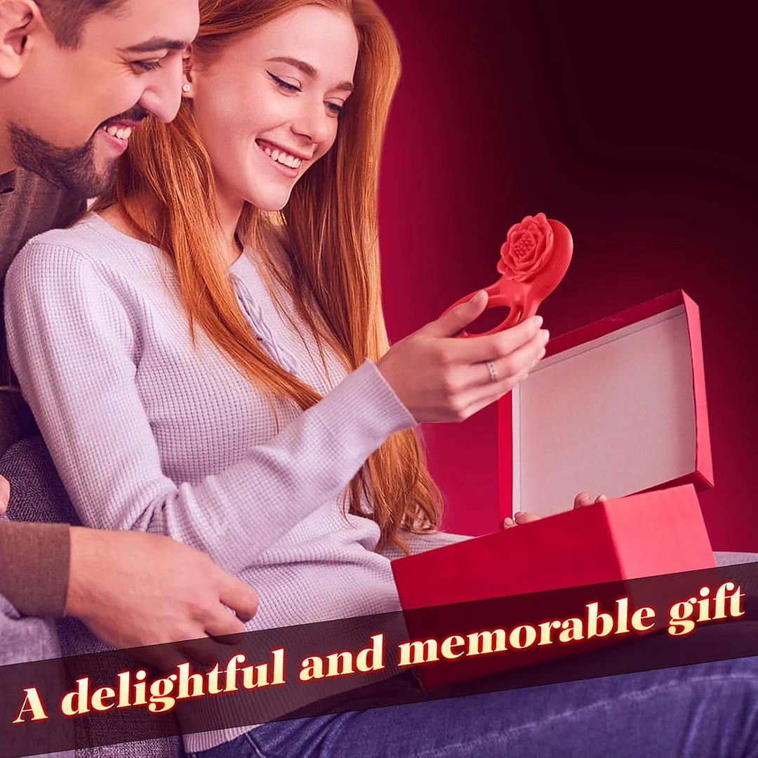 Florion &ndash; Rose Vibrating Delay Cock Ring | Dual Stimulation & Time-controlled Pleasure For Couples