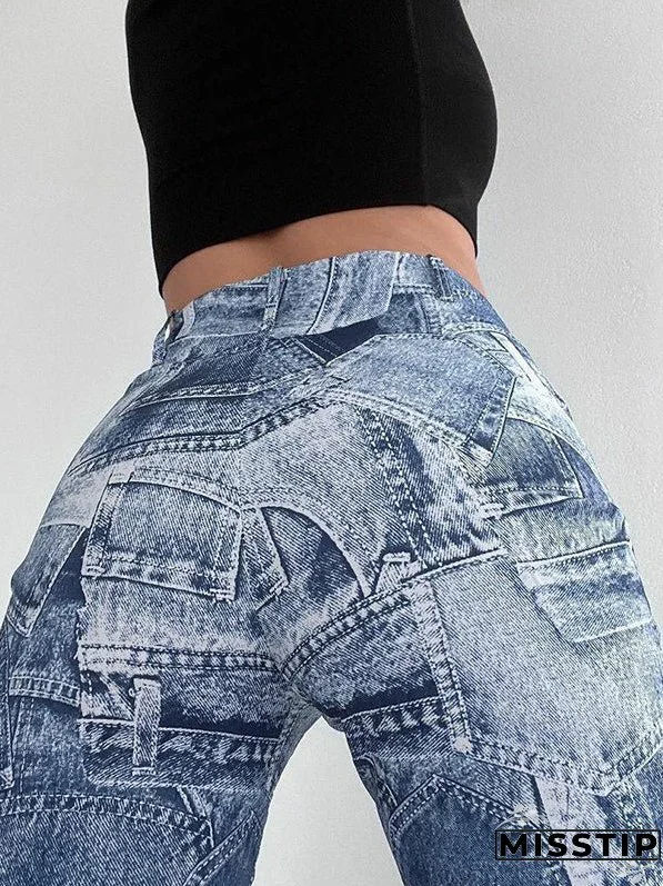 Straight-leg Flared Trousers