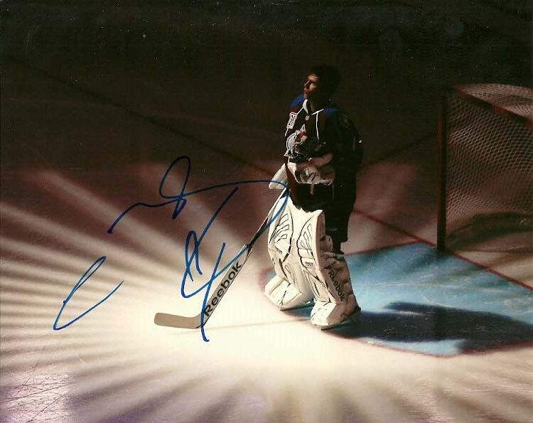 SEMYON VARLAMOV SIGNED COLORADO AVALANCHE GOALIE 8x10 Photo Poster painting #3 Autograph