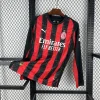 2025/2026 Long Sleeve AC Milan Home Soccer Jersey 1:1 Thai Quality