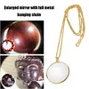 Chain Magnifying Glass 5X Magnifier Jewelry Loupe Necklace for Reading Gift