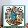 Western Cowboy Boot Hat-11CT Stamped Cross Stitch 45*45cm