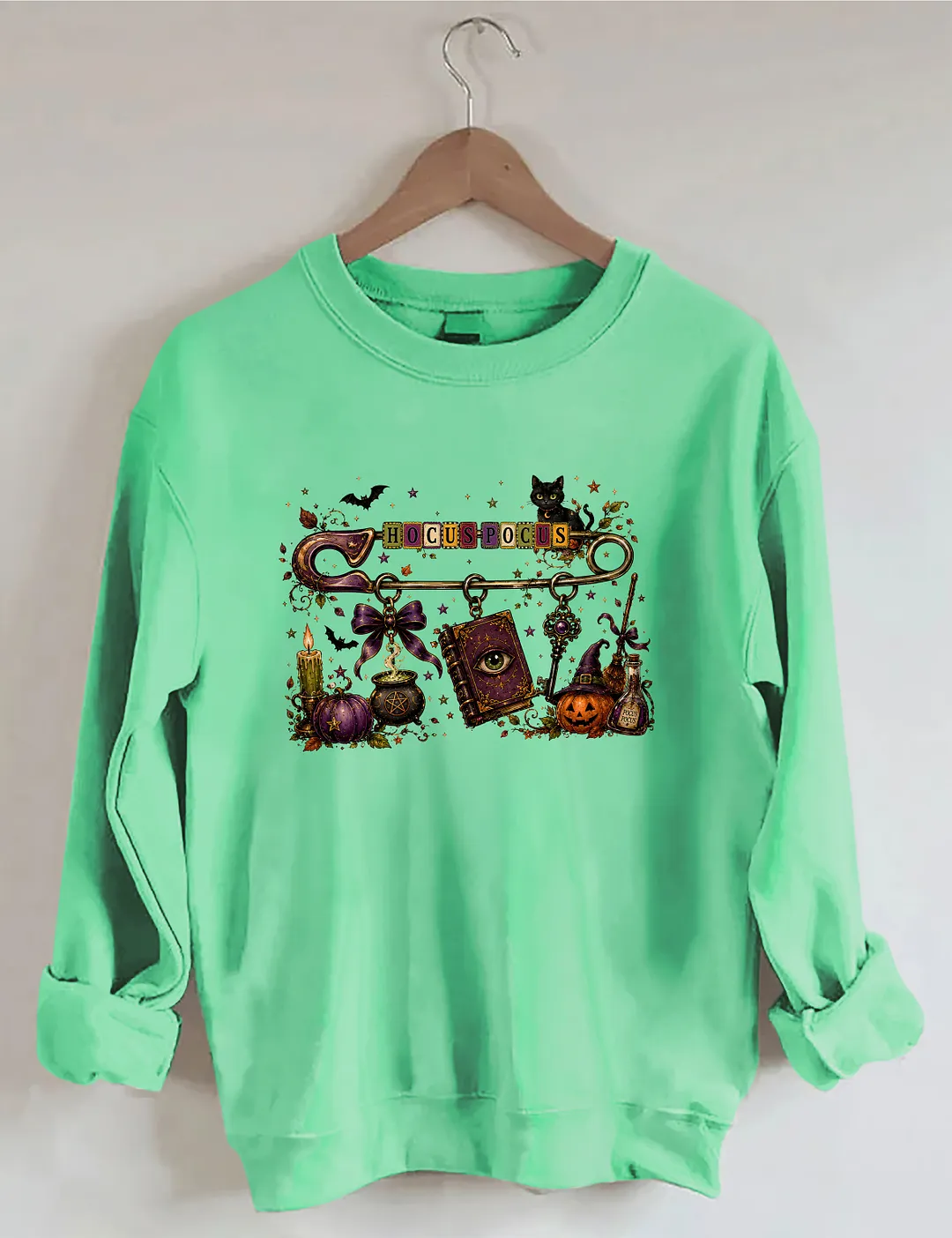 Halloween Safety Pin Hocuspocus Sweatshirt