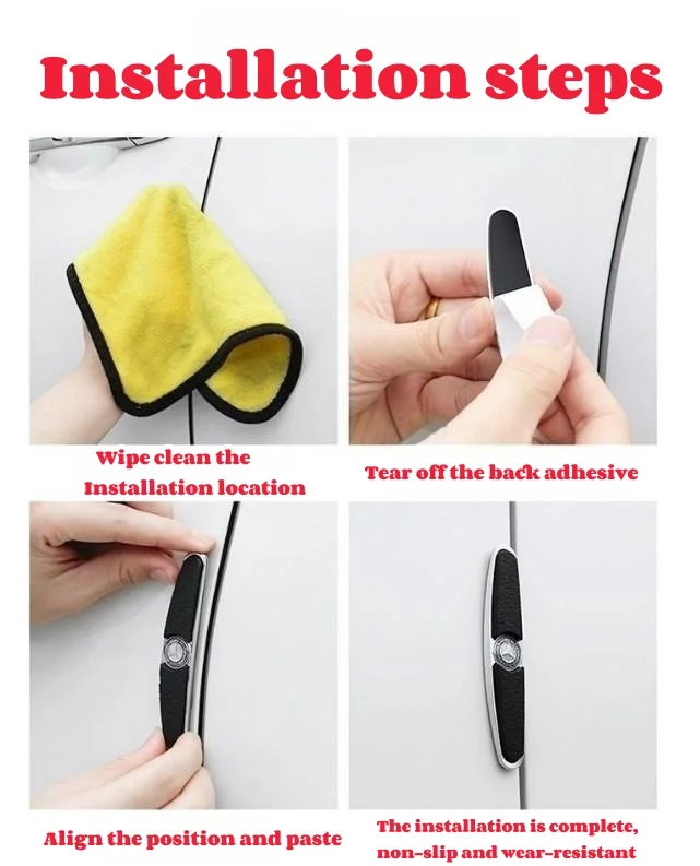 Car door anti-collision strip metal car logo protective decorative strip