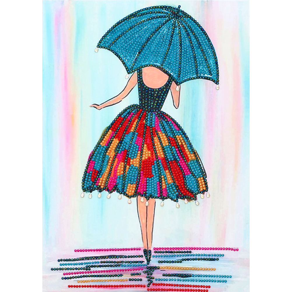 

30*40CM - Special Shaped Diamond Painting - Umbrella Girl, 501 Original