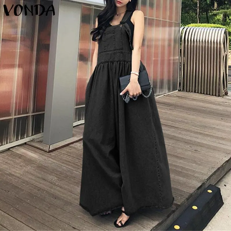Elegant Demin Dress Sexy Bohemian Sundress Summer Holiday Dress 2022 Vintage Solid Maxi Long Dress Feminnas