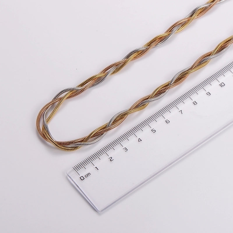 304 Stainless Steel Hip-Hop Plating Geometric Necklace