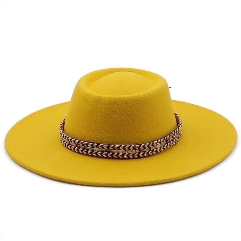 Fashion Ethnic Autumn And Winter Men’s And Women’s Couple Broad-brimmed Hat