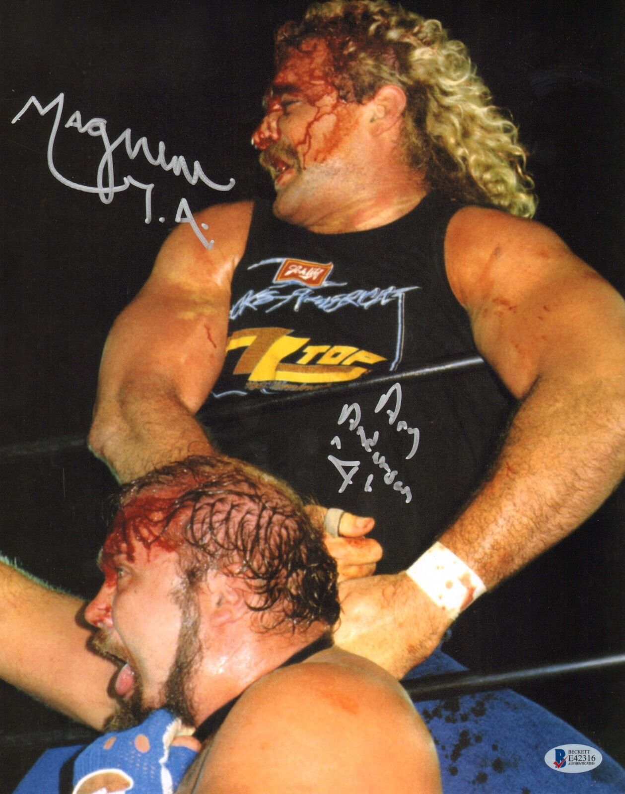 Magnum T.A TA Arn Anderson Signed 11x14 Photo Poster painting BAS Beckett COA WWE NWA Autograph