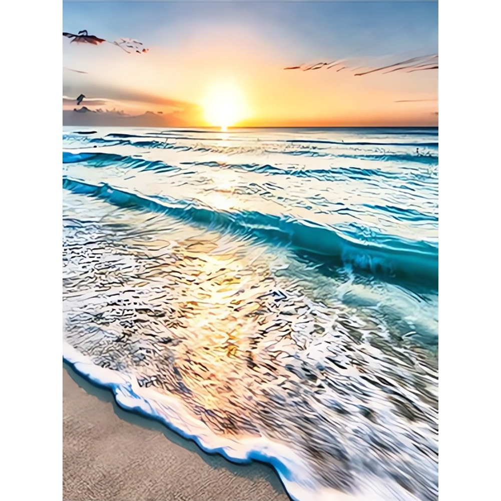 Seaside Scenery 30*40cm(canvas) full round drill diamond painting