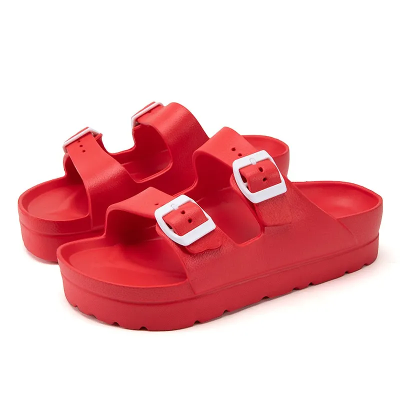 Summer Platform Slippers Women Shoes EVA Home House Slippers Casual Shoe Woman Pink White Red Beach Sandals Slides flip flops