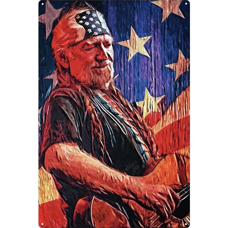 Rock super star célèbre chanteur - Enseigne Vintage Métallique/enseignes en bois - 20*30cm/30*40cm