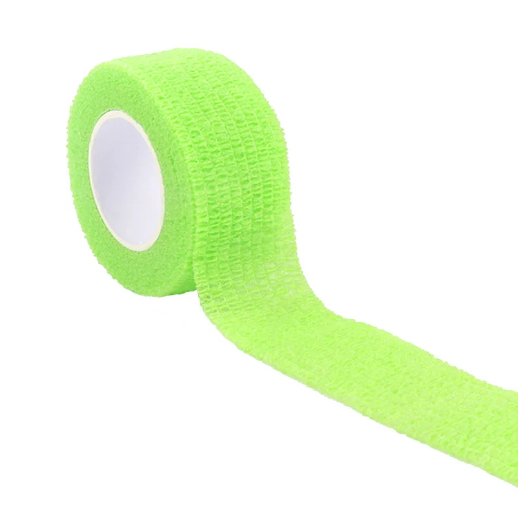 Self Adhesive Wrap Elastic Bandage Cross Stitch Finger Protector (Green)