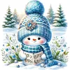 Cute Snowman-18CT Stamped Cross Stitch 30*30cm/11.81*11.81in