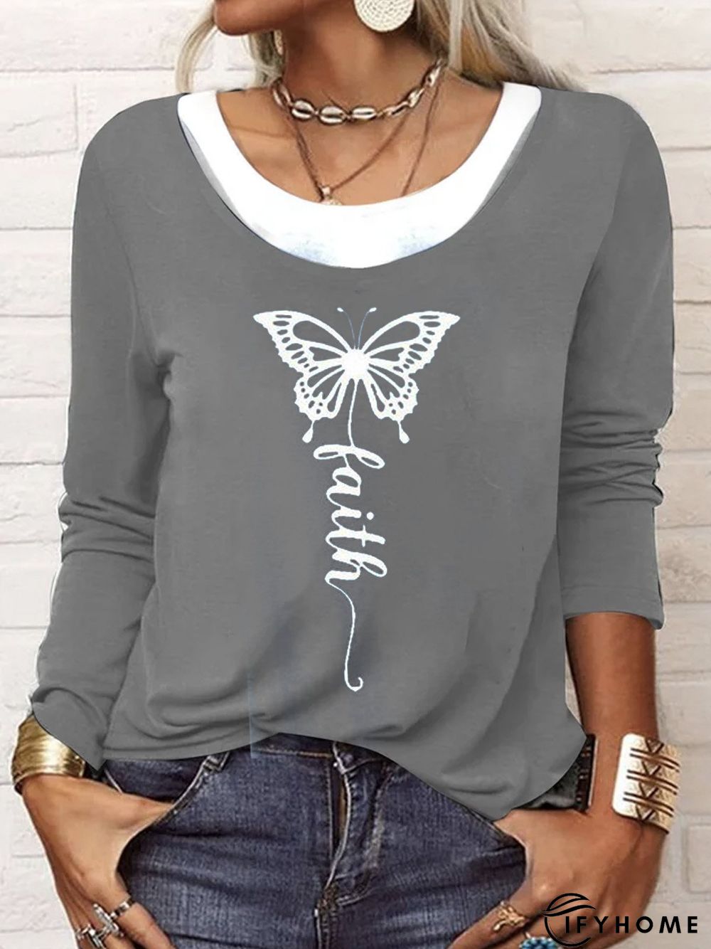 Casual Loose Color Block Jersey T-Shirt | IFYHOME