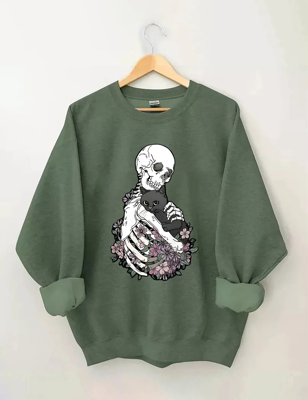 Halloween Skeleton Cat Sweatshirt