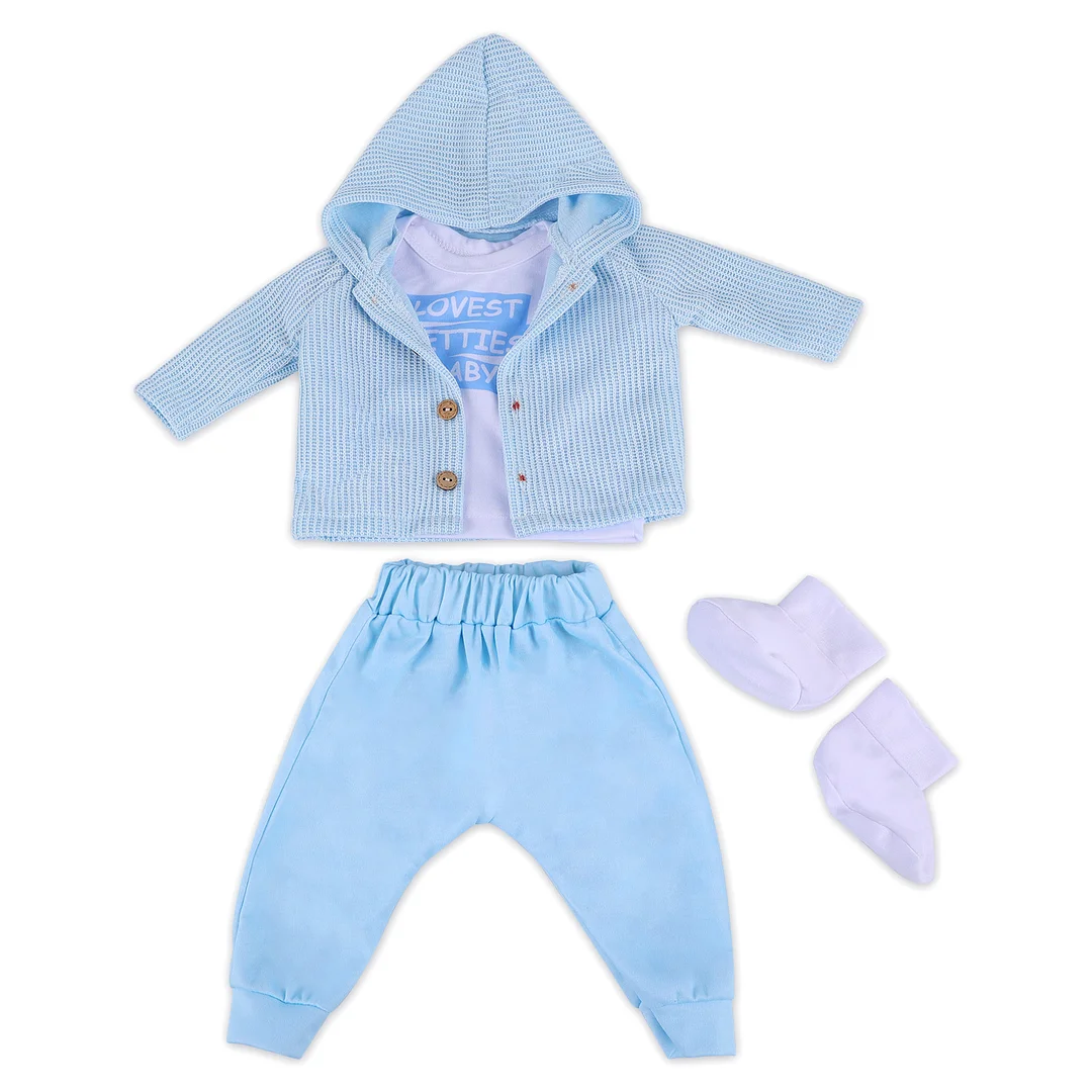 17''-22'' Inches Boy Hoodie 3pcs Set Clothes Accessories for Newborn Baby Dolls -	 Creativegiftss® - [product_tag] RSAJ-Creativegiftss®