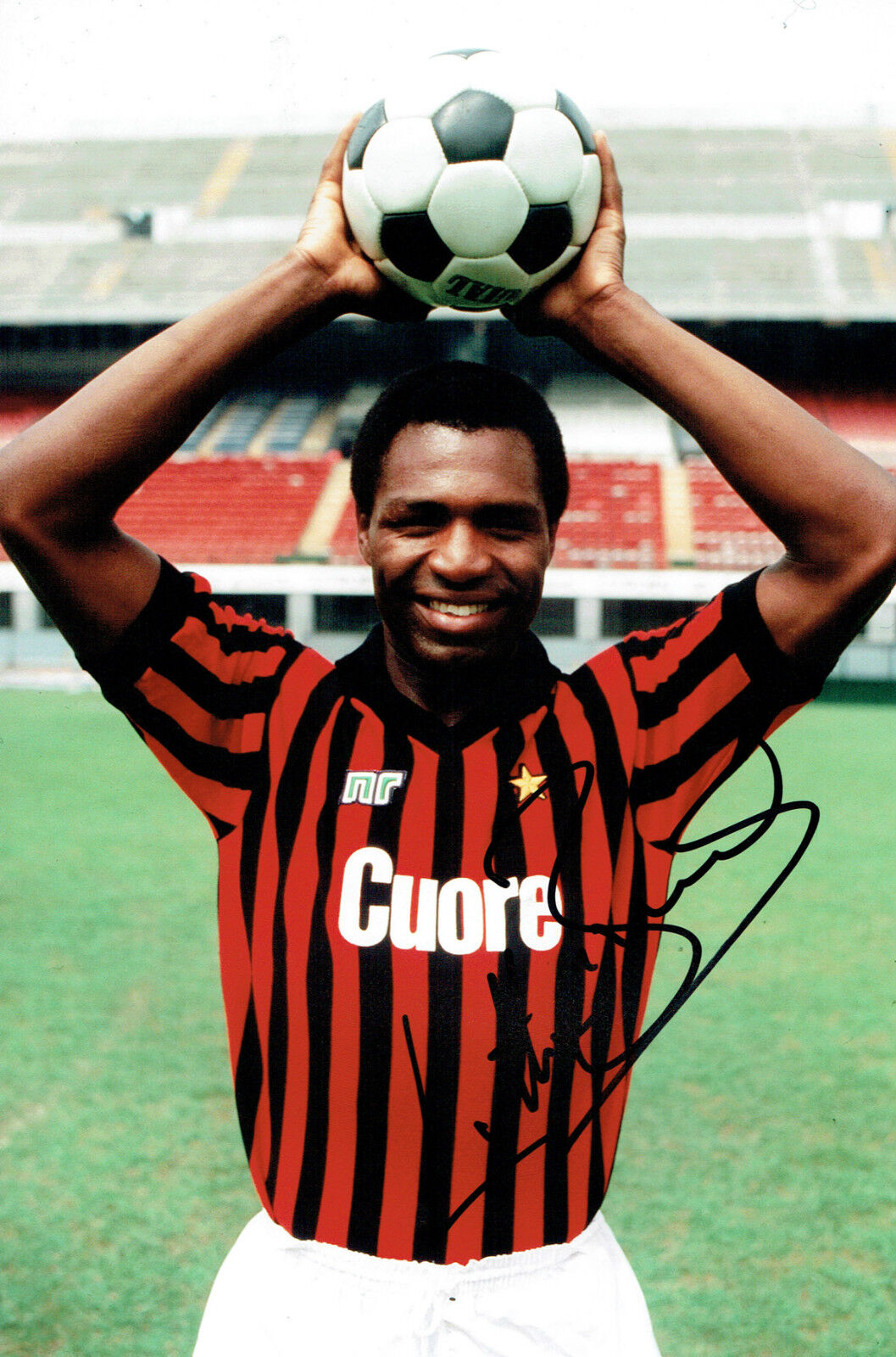 Luther BLISSETT SIGNED Autograph 12x8 Photo Poster painting AC MILAN Italy AFTAL COA