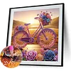 Diamond Painting-DIY Crystal Rhinestone Flower Bike