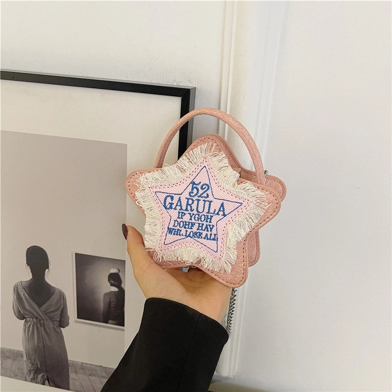 Women's Small Pu Leather Letter Streetwear XINGX Shape Zipper Crossbody Bag